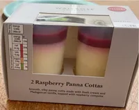Raspberry panna cotta