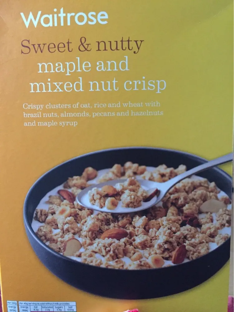 Waitrose Seriously Nutty Maple & Mixed Nut Crisp