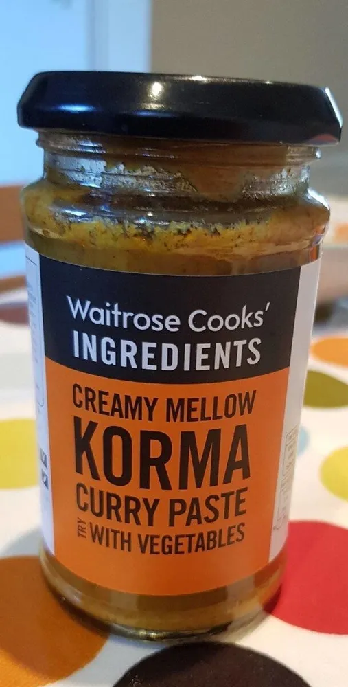 Creamy mellow korma curry sauce