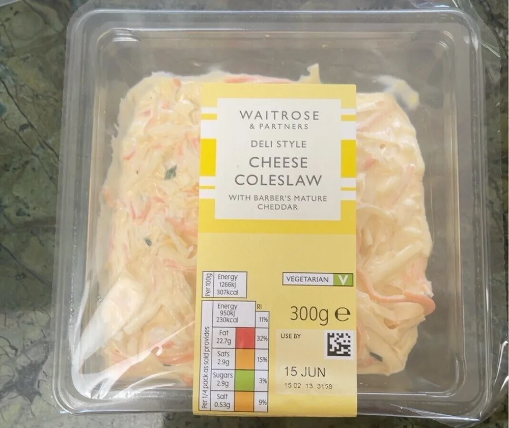 Deli style cheese coleslaw