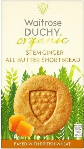 Duchy Organic Stem Ginger All Butter Shortbread