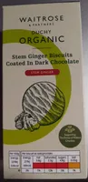 Duchy Organic Stem Ginger Biscuits Coated in Dark Chocolate