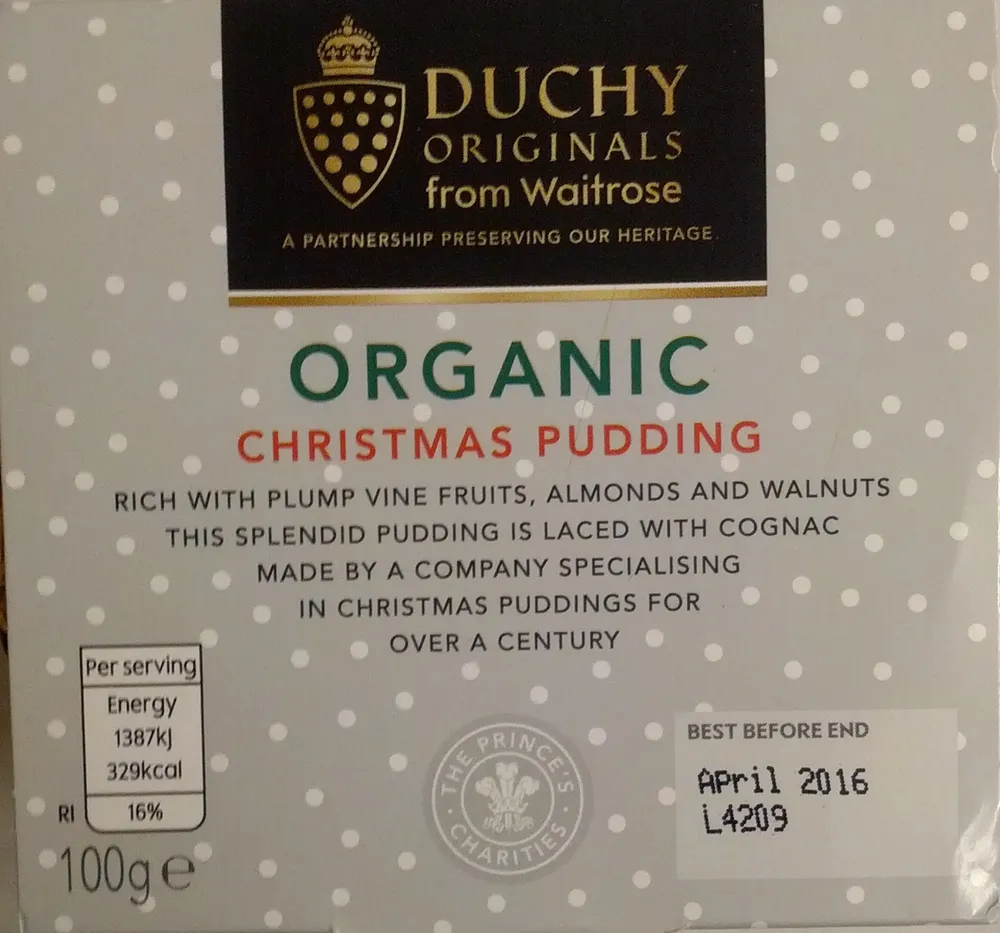 Organic Christmas Pudding