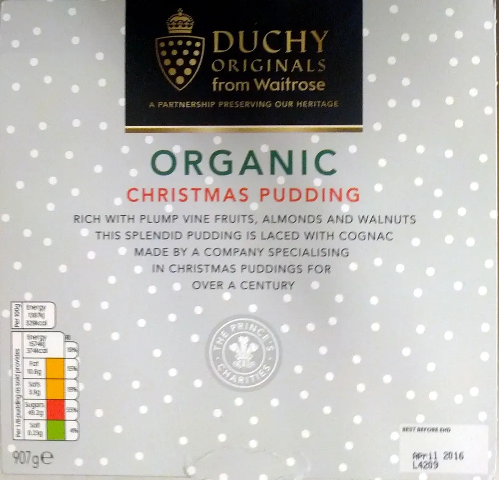 Organic Christmas Pudding