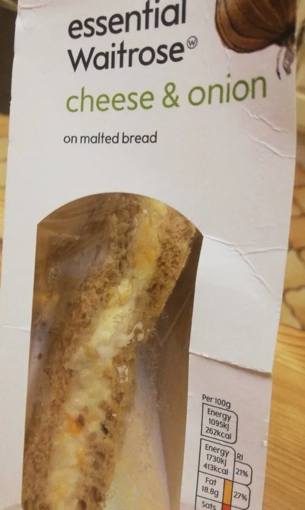Cheese & Onion on Malted Bread