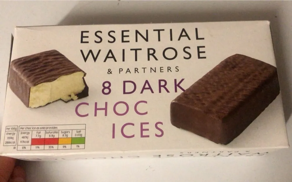 8 dark choc ices