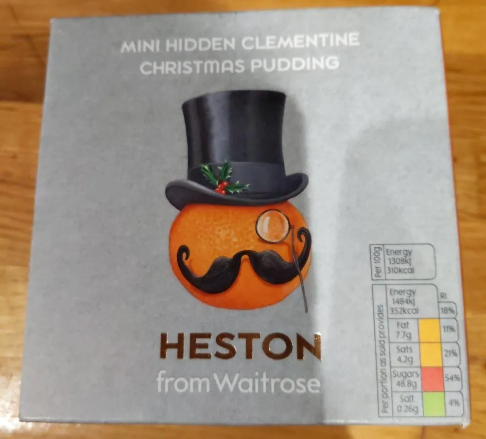 Mini hidden clementine Christmas pudding