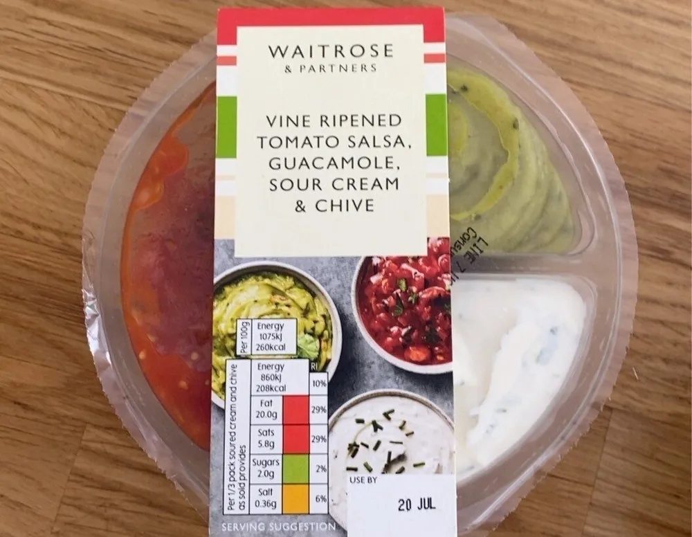 Vine ripened tomato salsa, guacamole, sour cream & chive