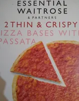 2 thin and crispy pizza bases