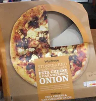 Feta cheese and caramelised onions pizza