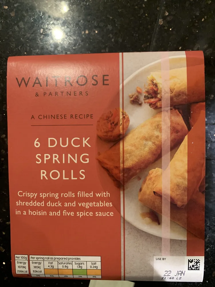 6 Duck Spring Rolls