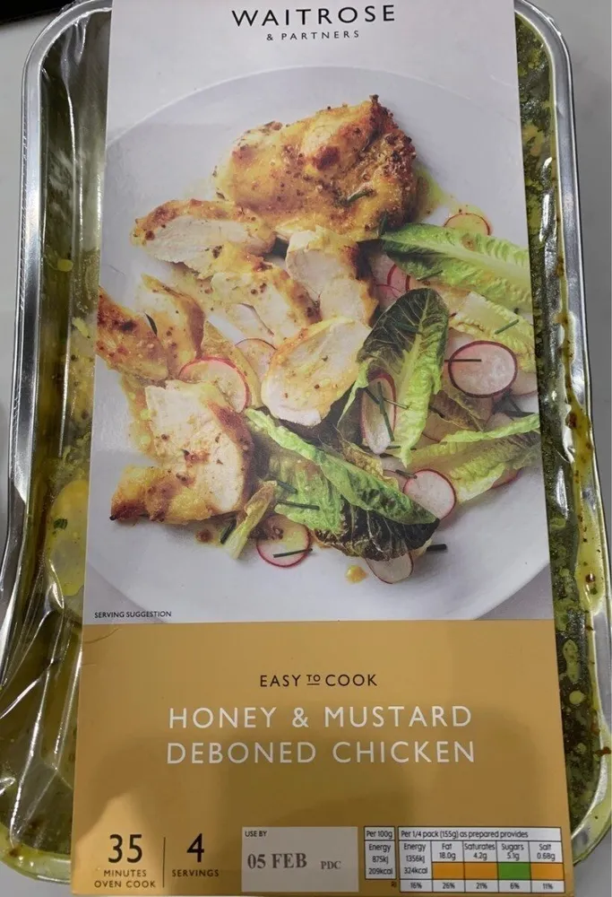 Honey & mustard deboned chicken