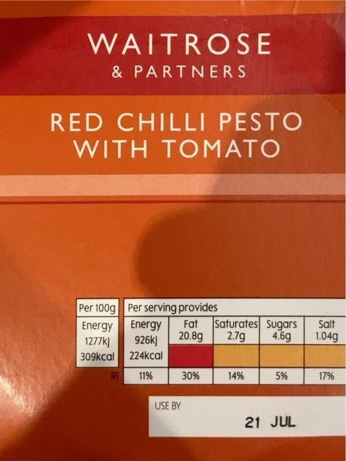Red Chilli Pesto With Tomato