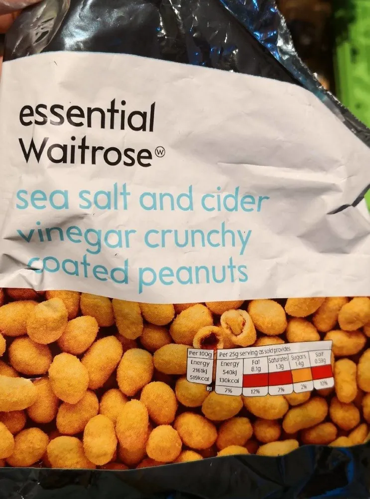 Sea salt and cider vinegar cruncky coated peanuts