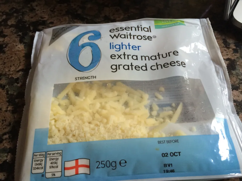 Waitrose Essential Lighter Extra Mature Grated Cheese