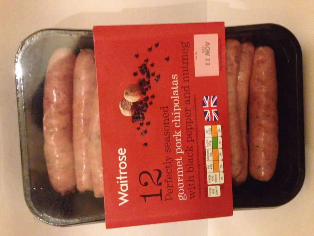 Pork chipolatas