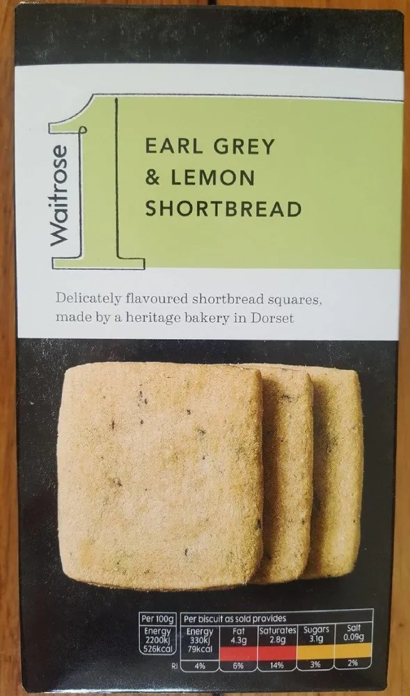 Waitrose 1 Earl Grey and Lemon Shortbread