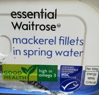 Mackerel fillets in spring water