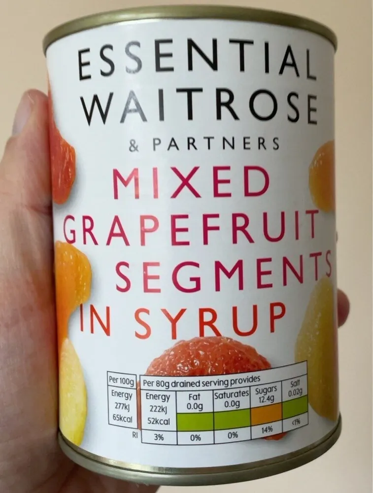Mixed Grapefruit sement in syrup