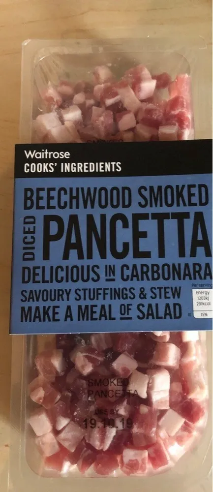 Beechwood smoked diced pancetta