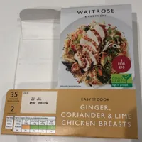 Ginger, coriander and lime chicken breasts