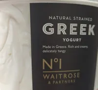 Waitrose natural strained greek yogurt