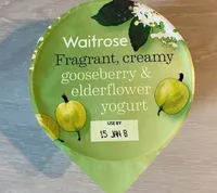 Gooseberry and elderflower yogurt
