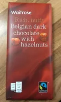 Belgian dark chocolate with hazelnuts