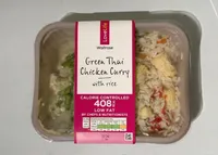 Green Thai chicken curry with rice