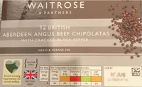 Aberdeen angus beef chipolatas with cracked black pepper