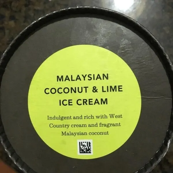 Coconut lime ice cream