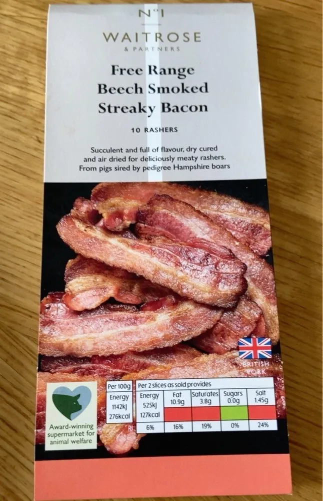 Free Range Beech Smoked Streaky Bacon