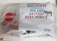 10% fat british beef mince
