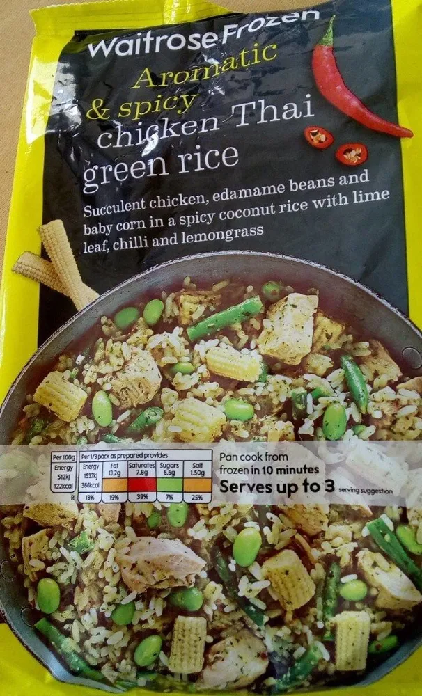 Aromatic & spicy chicken Thai Green rice