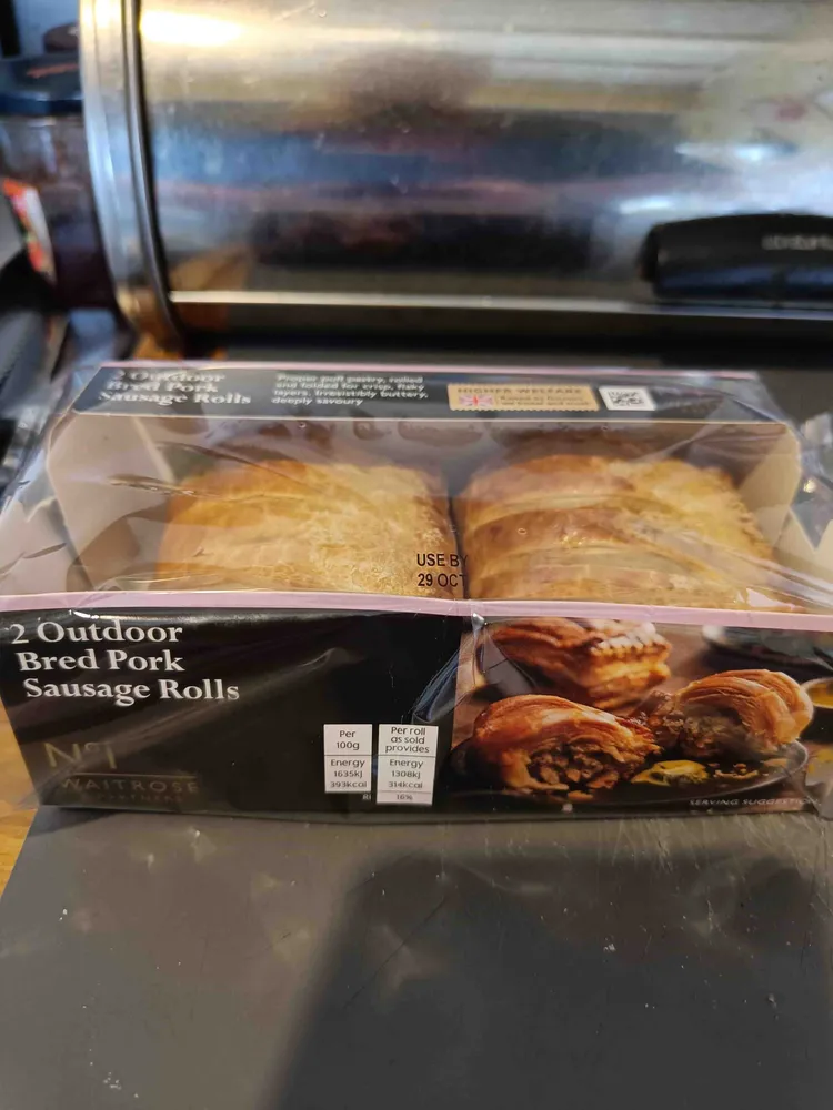 Outdoor bred pork sausage rolls