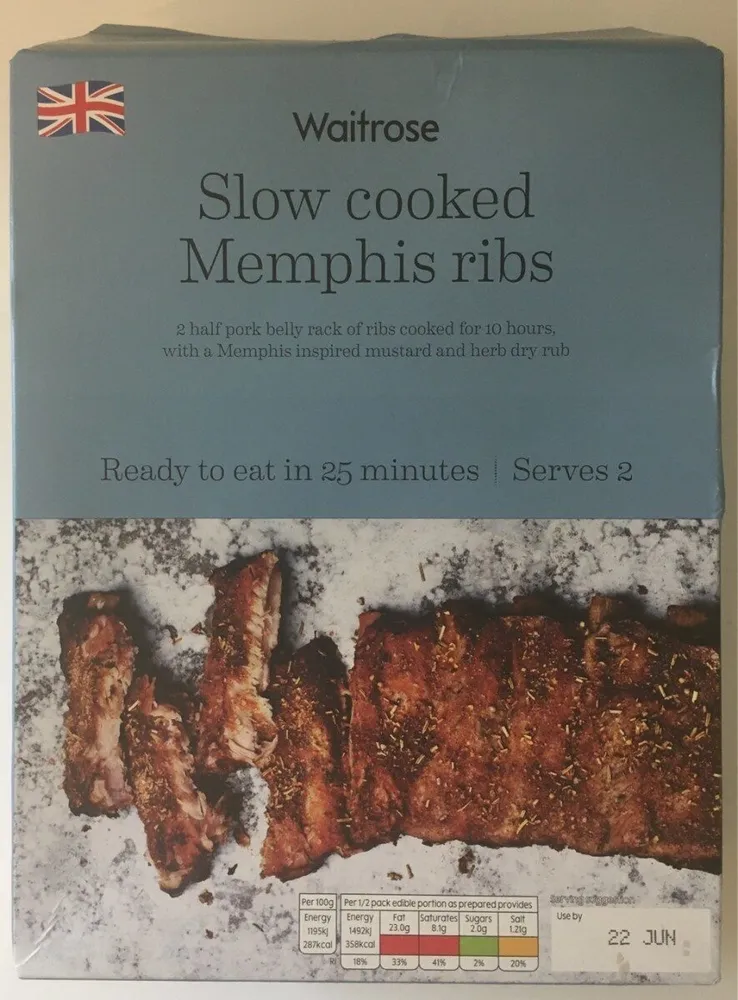 Slow cooked Memphis ribs