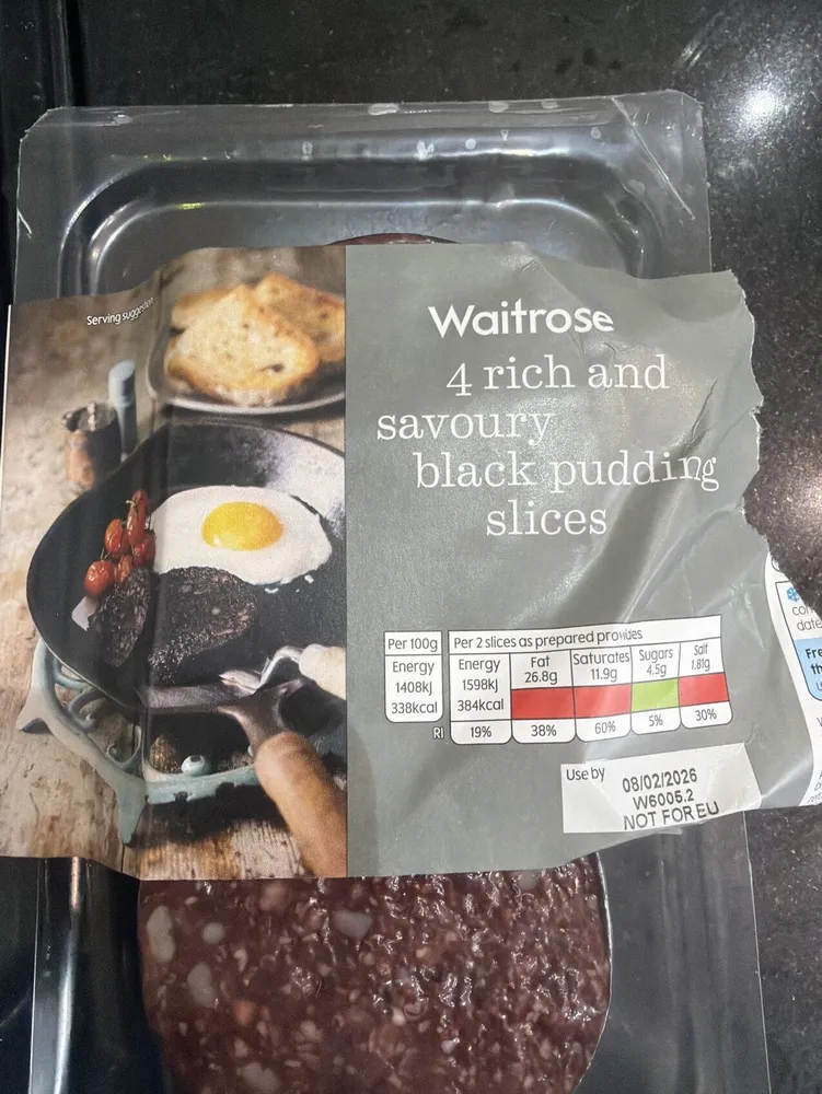 Black pudding slices