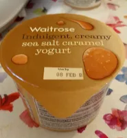 Indulgent, creamy sea salt caramel yougurt