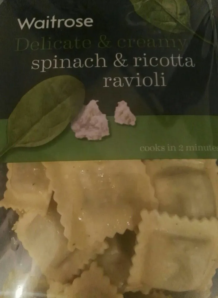 Spinach ricotta ravioli