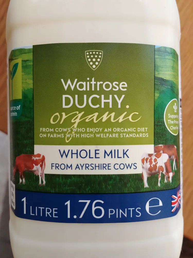 Whole Milk from Ayrshire Cows