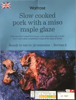 Slow cooked pork with a miso maple glaze