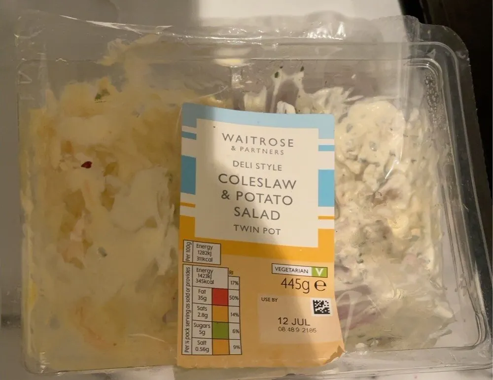 Coleslaw and potato salad