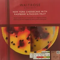 New York Cheesecake with rasberry and passion fruit