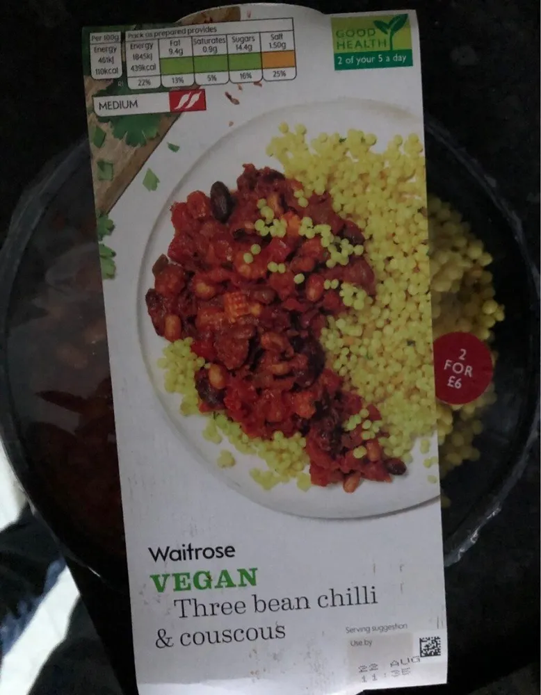 Three Bean Chilli & Couscous