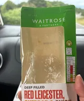 Red Leicester cheddar and onion sandwich