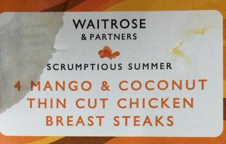 Chicken breast steaks in a mango