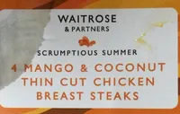 Chicken breast steaks in a mango