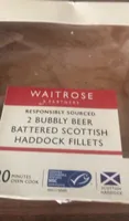 Bubbly beer battered Scottish haddock fillet