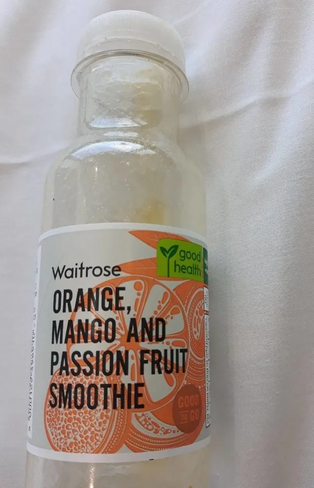 Orange mango and passion fruit smoothie