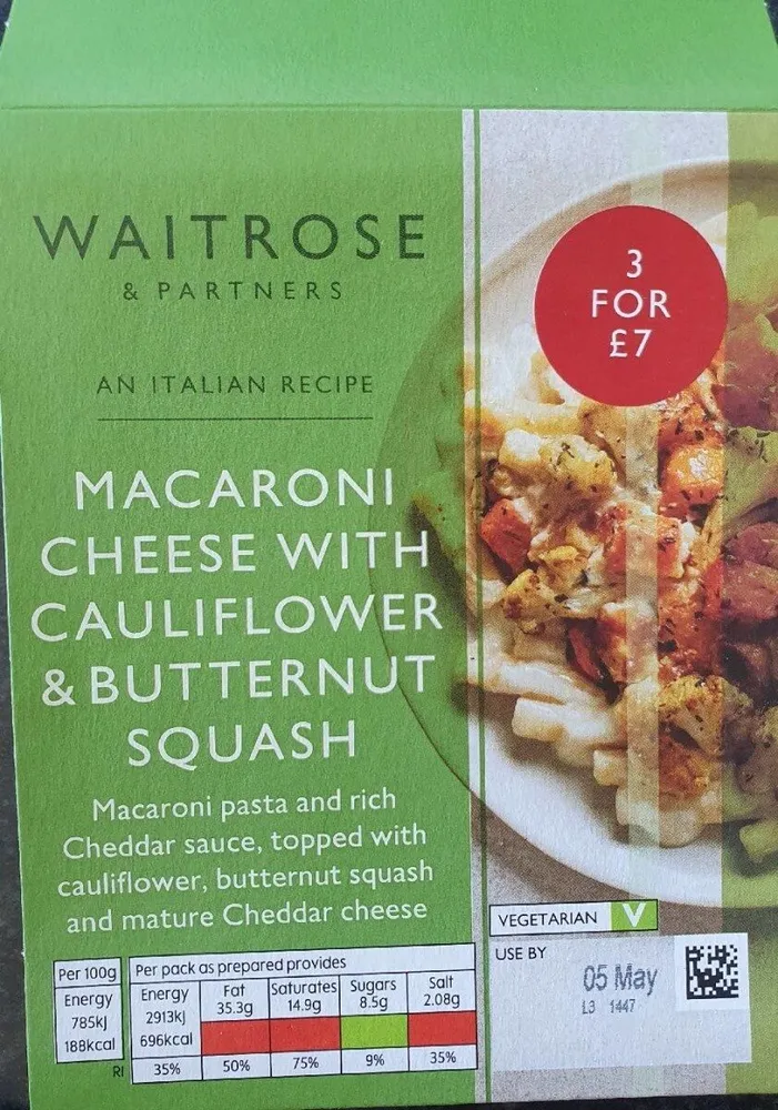 Mac'n'Cheese with cauliflower & butternut squash